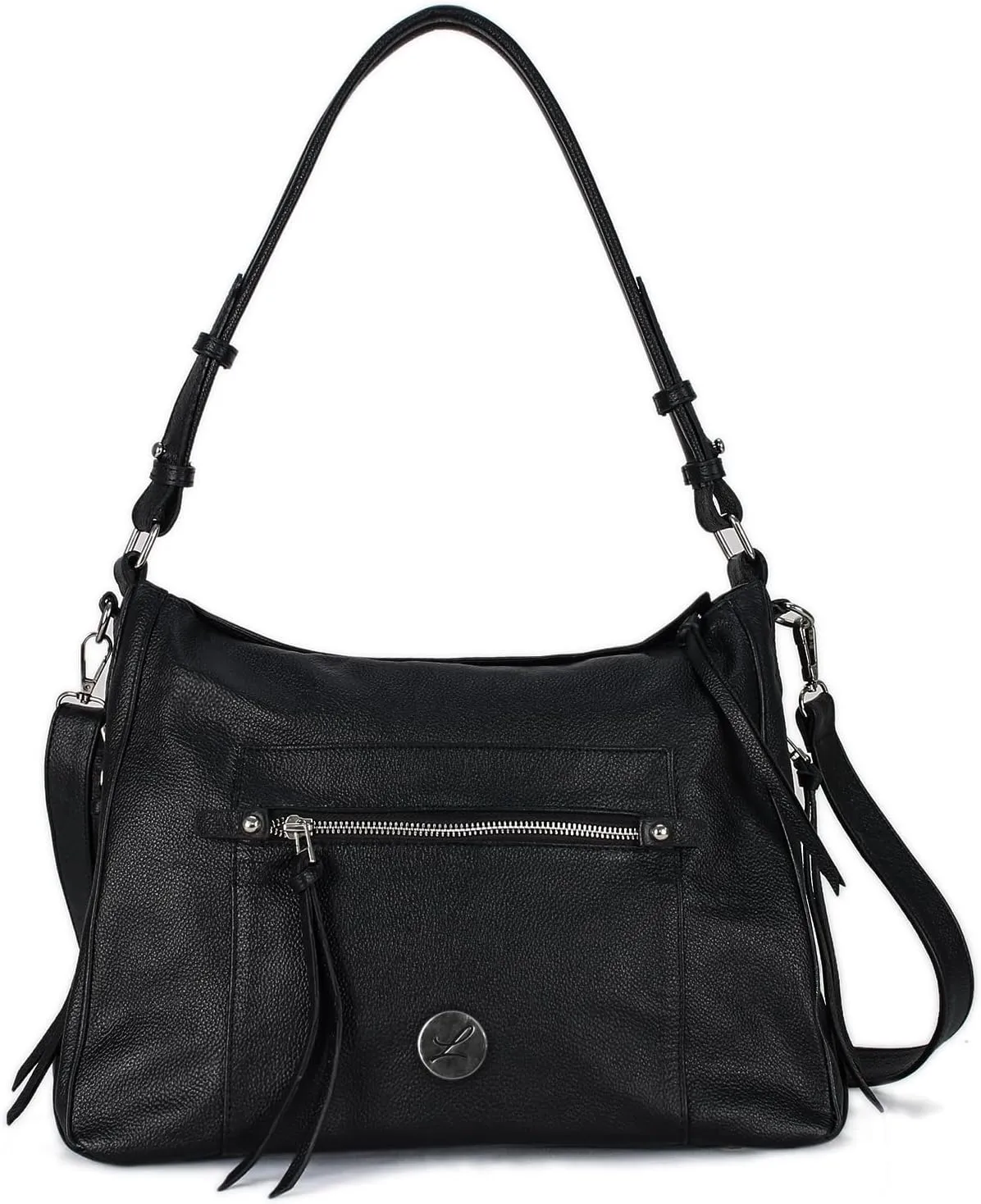 Laverapelle Women's Genuine Leather Crossbody Hobo style Handbag
