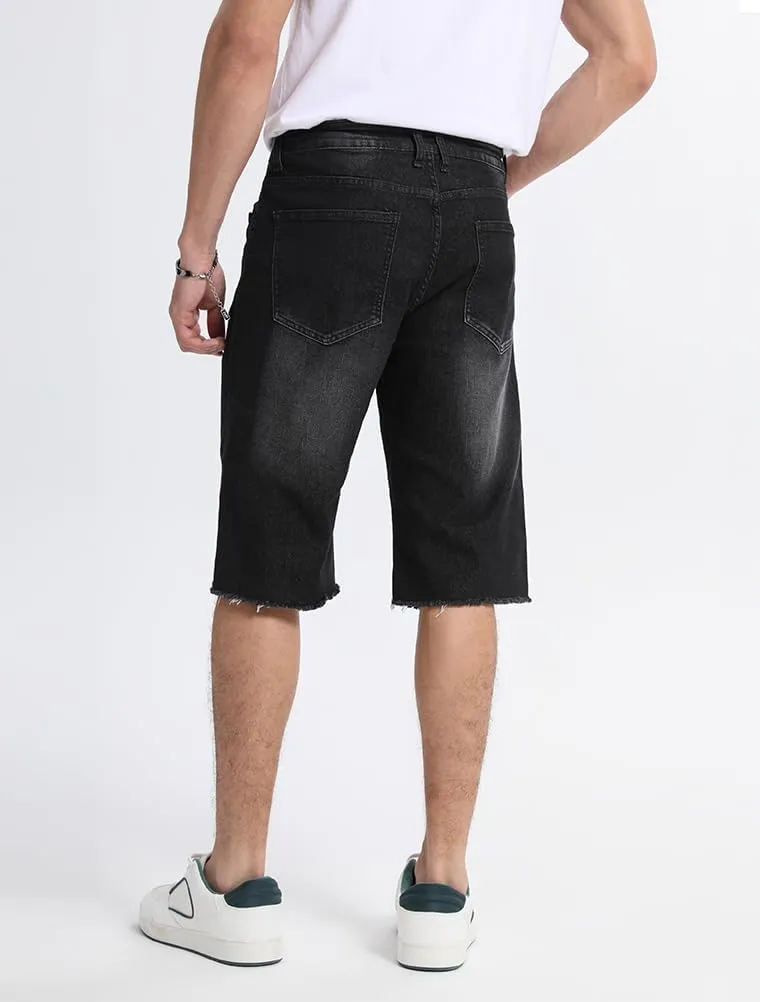 Lavnis Men's Casual Denim Shorts Classic Fit Ripped Distressed Summer Jeans Shorts