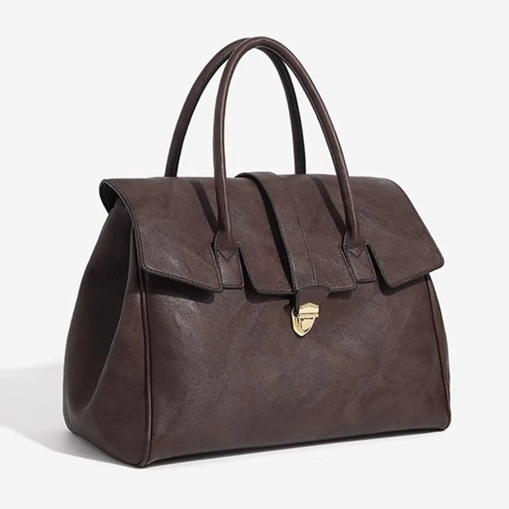 Leather Tote Bag for Women,Luxury Designer Handbags Large Capacity Work Tote Bag Trendy Clutch Purse With Top-handle