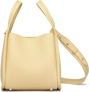 Leather Tote Bag Slouchy Handbag with Zipper Stylish for Women's
