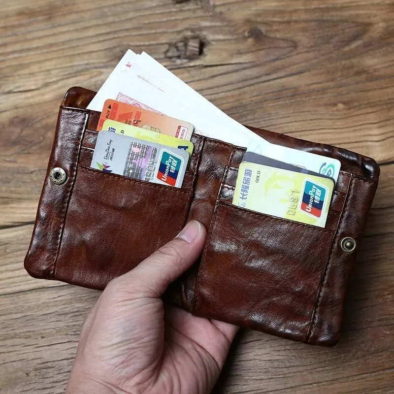 Leather Wallet Pu Leather Women's Wallet Retro Short Zipper Purse Clutch for Girls Large Capacity Fashion Coin Pocket Card Holder Large Capacity (Bk,9.5x11.5cm)