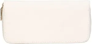 Leather Wallet Women's Pu Leather Wallet Fashion Solid Long Zipper Purse Clutch for Girls Ladies Large Capacity Coin Pocket Clutch Large Capacity (Wh,9.5x19cm)