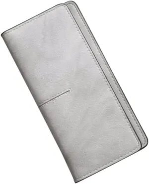 Leather Wallet Women's Pu Leather Wallet Simple Fashion Casual Long Zipper Purse Clutch for Girls Large Capacity Bi-fold Clutch Coin Pocket Large Capacity (Wh,9.5x19cm)