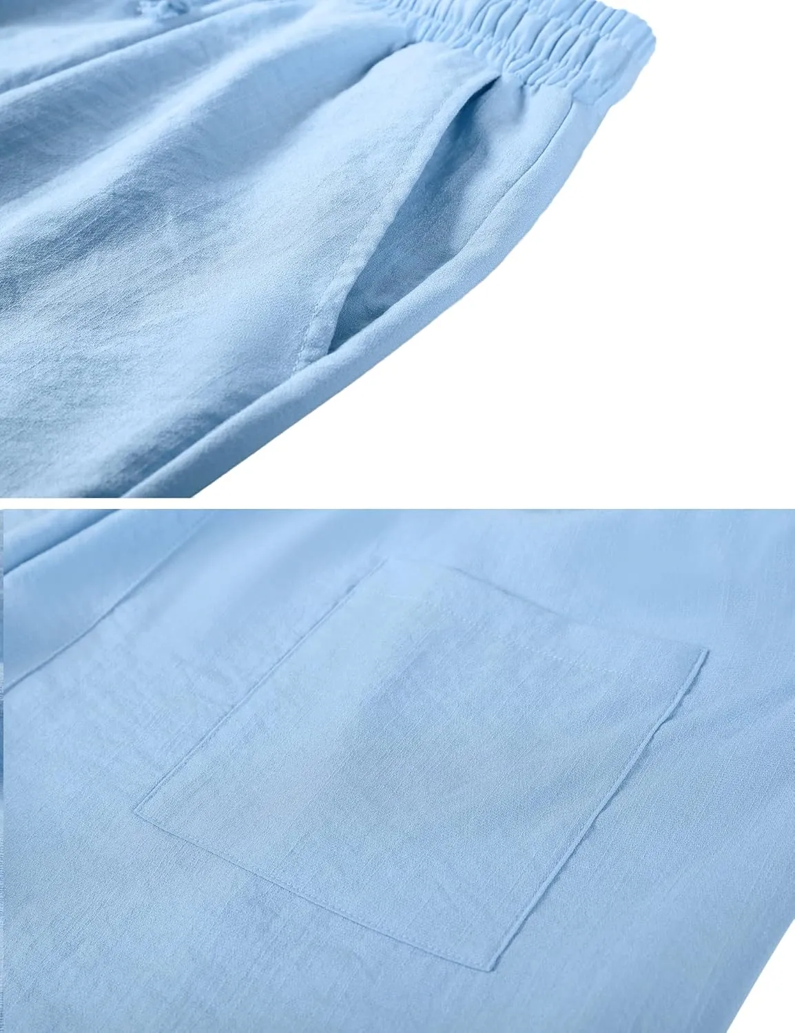 LecGee Linen Sets For Men Button Down Cuban Guayabera Shirt Shorts Set 2 Piece Linen Outfits