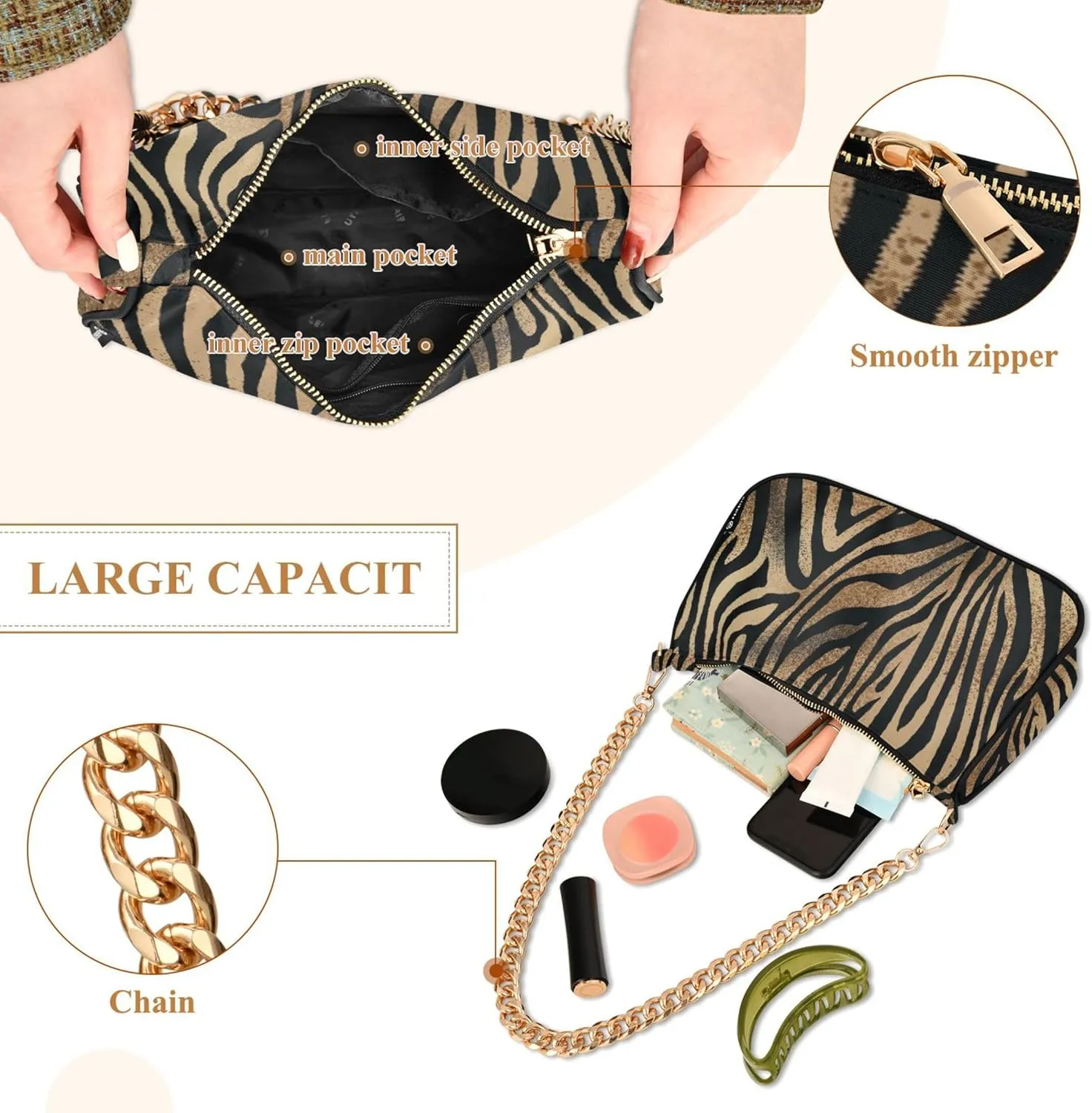 Lemon Polka Dots Black Moon Purses Clutch Women Tote Handbags Printed Floral Shoulder Bag