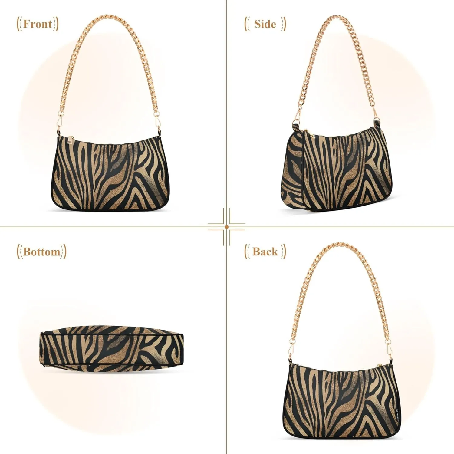 Lemon Polka Dots Black Moon Purses Clutch Women Tote Handbags Printed Floral Shoulder Bag