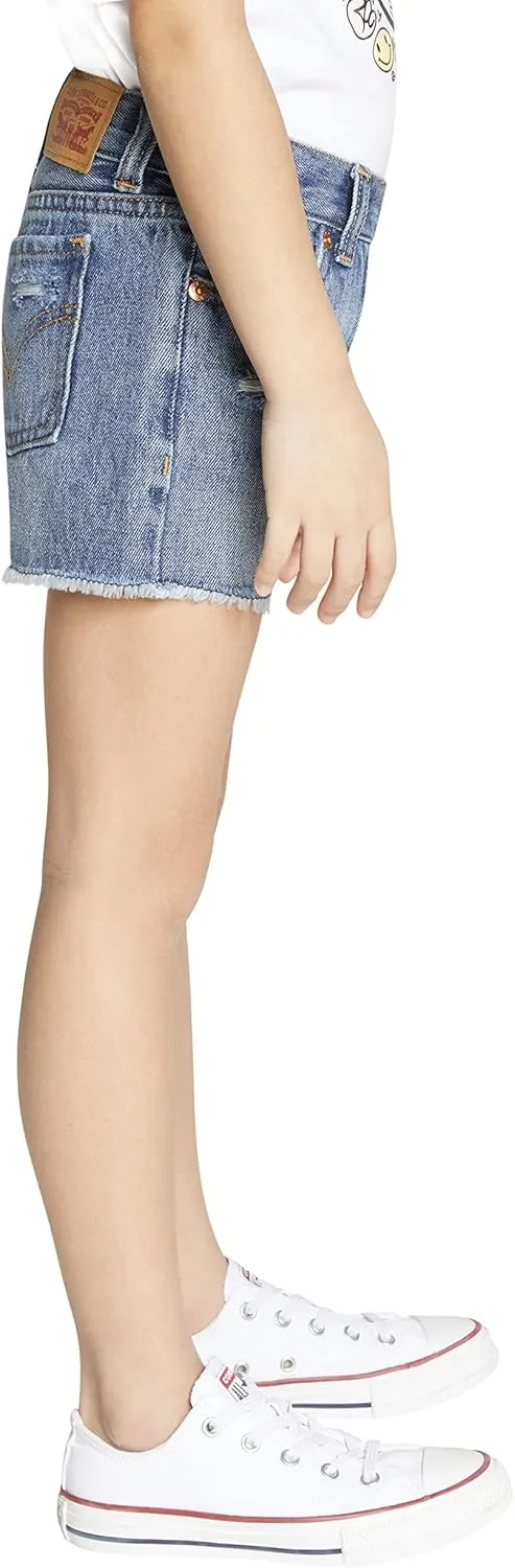 Levi's Girls' Girlfriend Fit Denim Shorty Shorts
