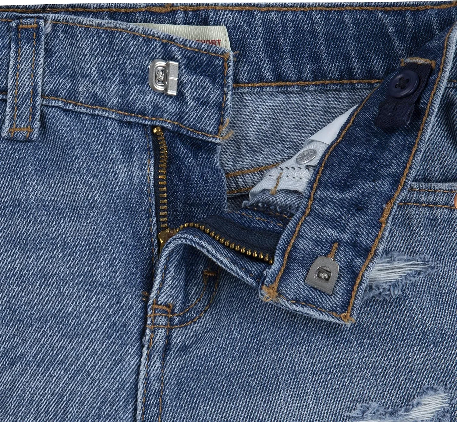 Levi's Girls' Girlfriend Fit Denim Shorty Shorts
