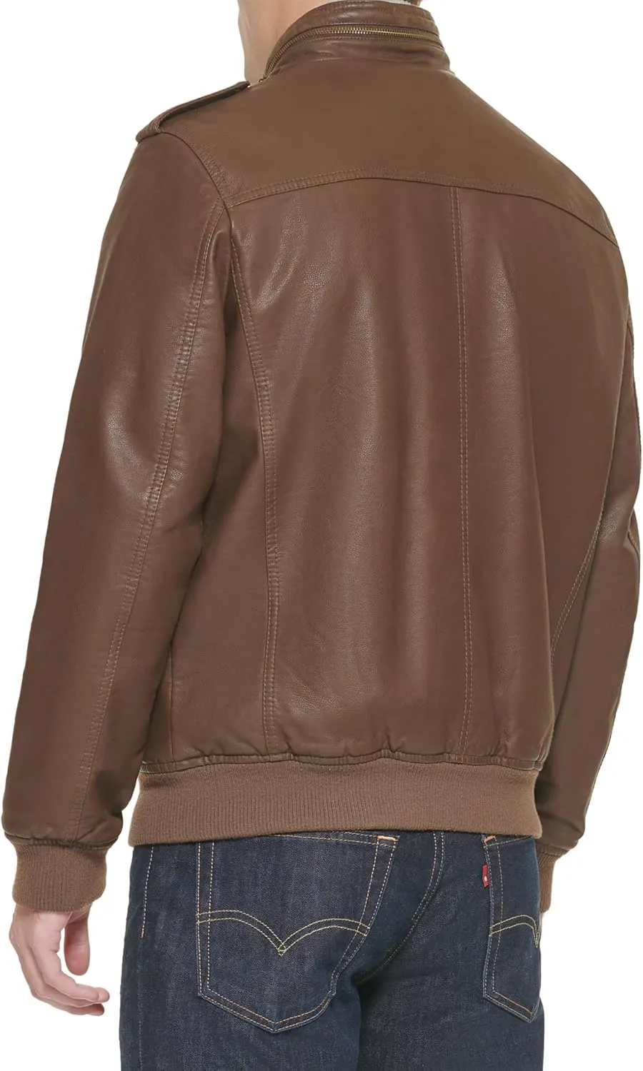 Levi's Mens Faux Leather Aviator Bomber Jacket (Regular & Big & Tall Sizes)