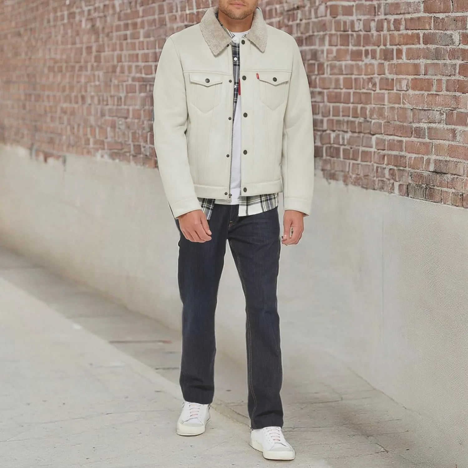 Levi's Men's Faux Leather Classic Trucker Jacket