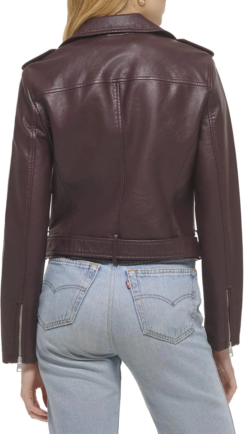 Levi's Women's Belted Faux Leather Moto Jacket (Regular & Plus Size)