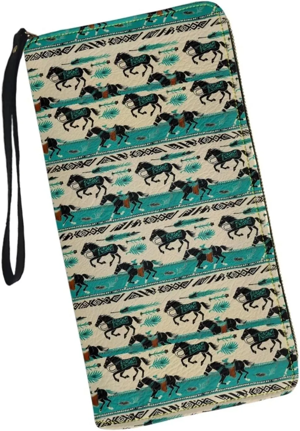 Long Wallet for Women Zipper Around Purse Large Capacity Clutch Bag Pouch PU Leather