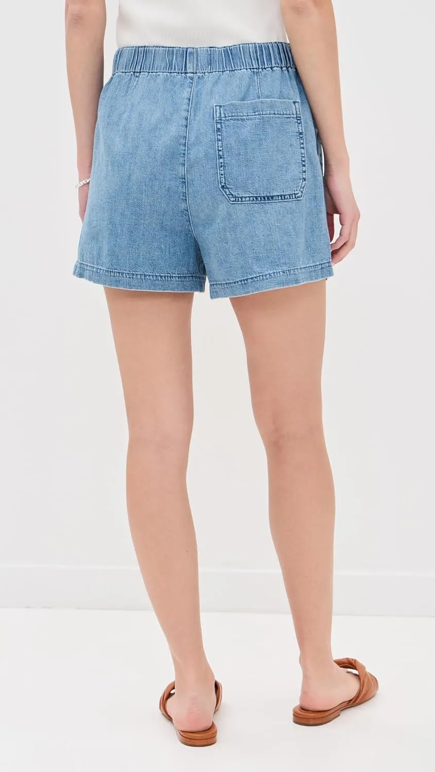 Madewell Women's Denim Pull-On Shorts in Marnie Wash