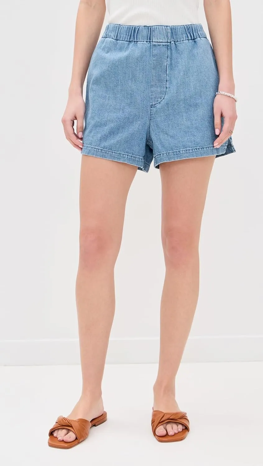 Madewell Women's Denim Pull-On Shorts in Marnie Wash