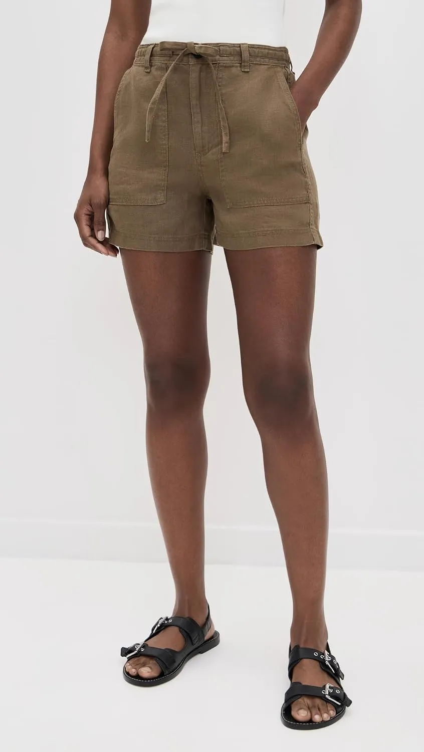 Madewell Women's Linen Pull-On Drawstring Shorts