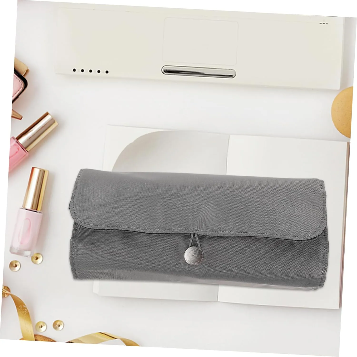 Make up Box Toiletry Bag Travel Pouch Makeup Brush Bag Makeup Brush Pouch Compact Organizer for Travel Gray
