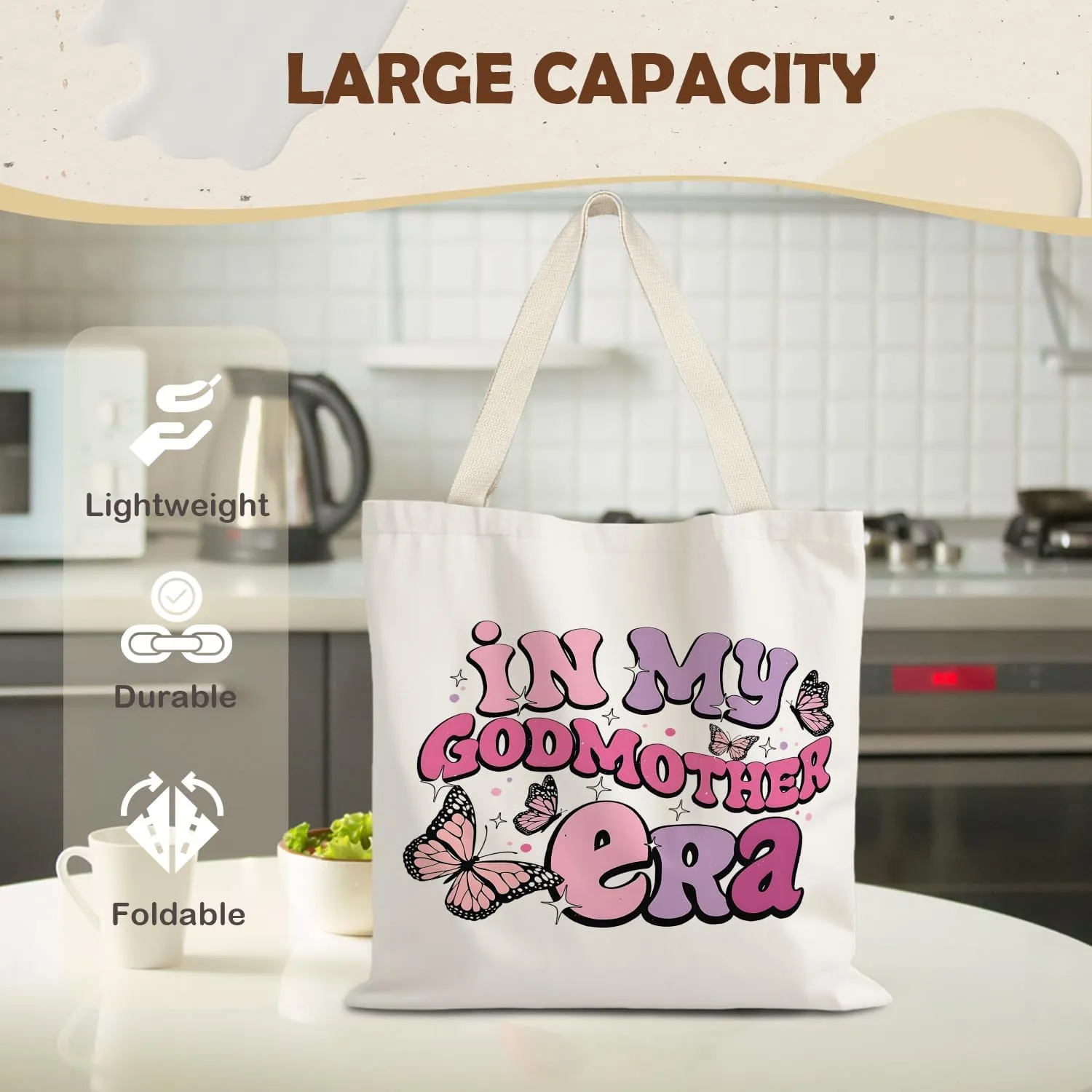 Mama Tote Bag, Mama Gifts for Mother Canvas Tote Bag Gifts from Kids Sons Daughters, Reusable Grocery Bags