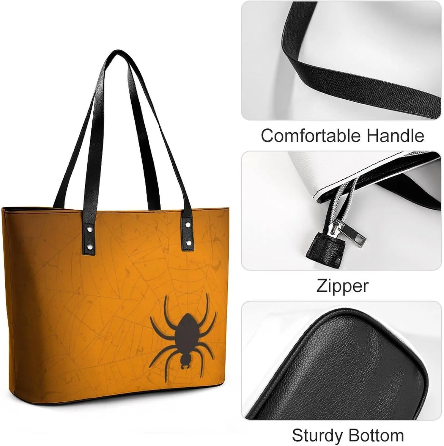 Map Kawaii Hobo Handbags With Zipper Large Capacity Satchel Tote Bag Shoulder Bag