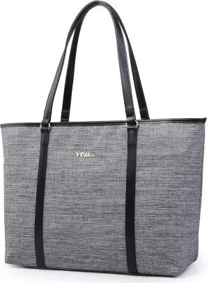 Medium Capacity Water Resistance Nylon Travel Work Tote Shoulder Bag - Medium, Gray