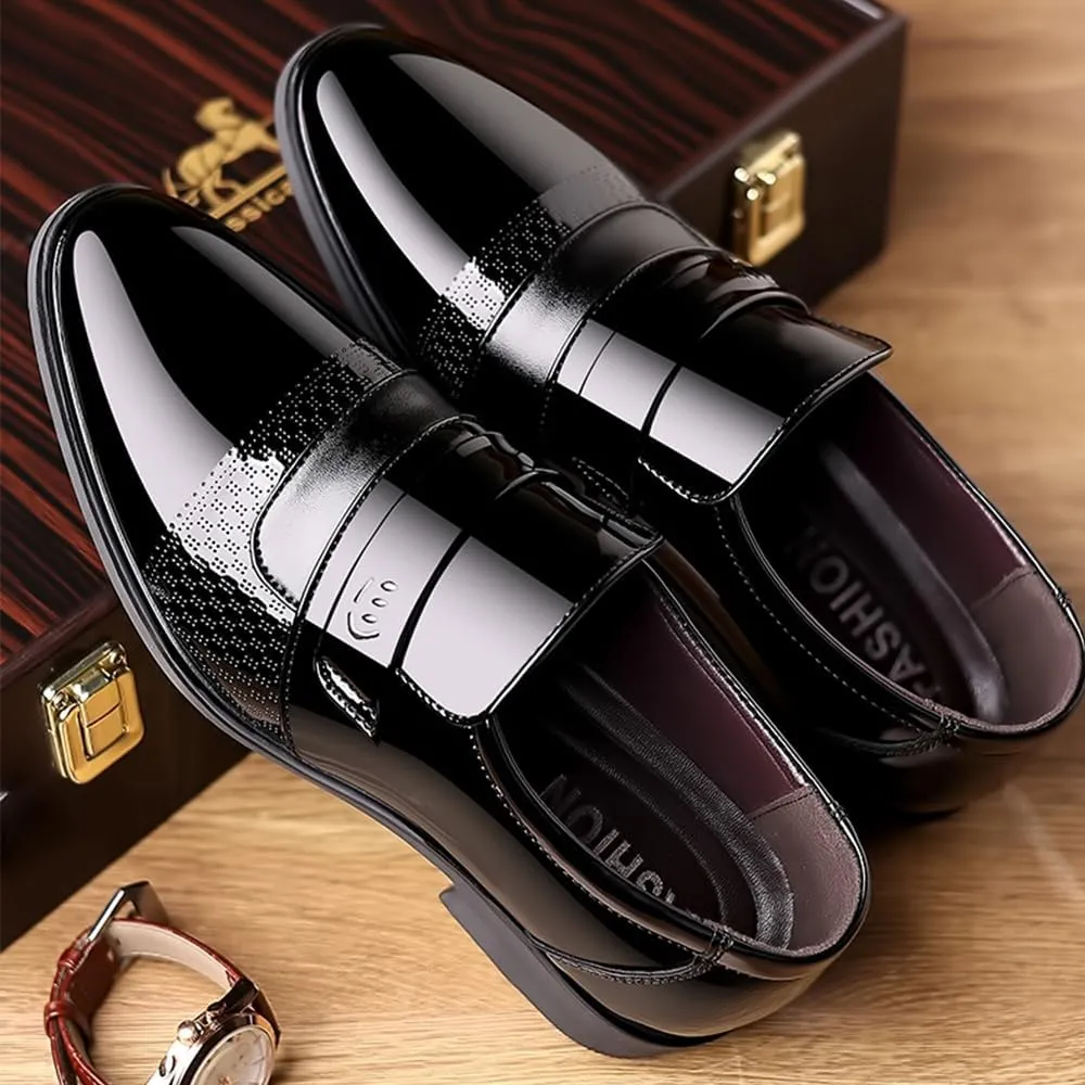 Men's Dress Shoes Casual Oxford Slip on Shoes Business Formal Tuxedo Shoes
