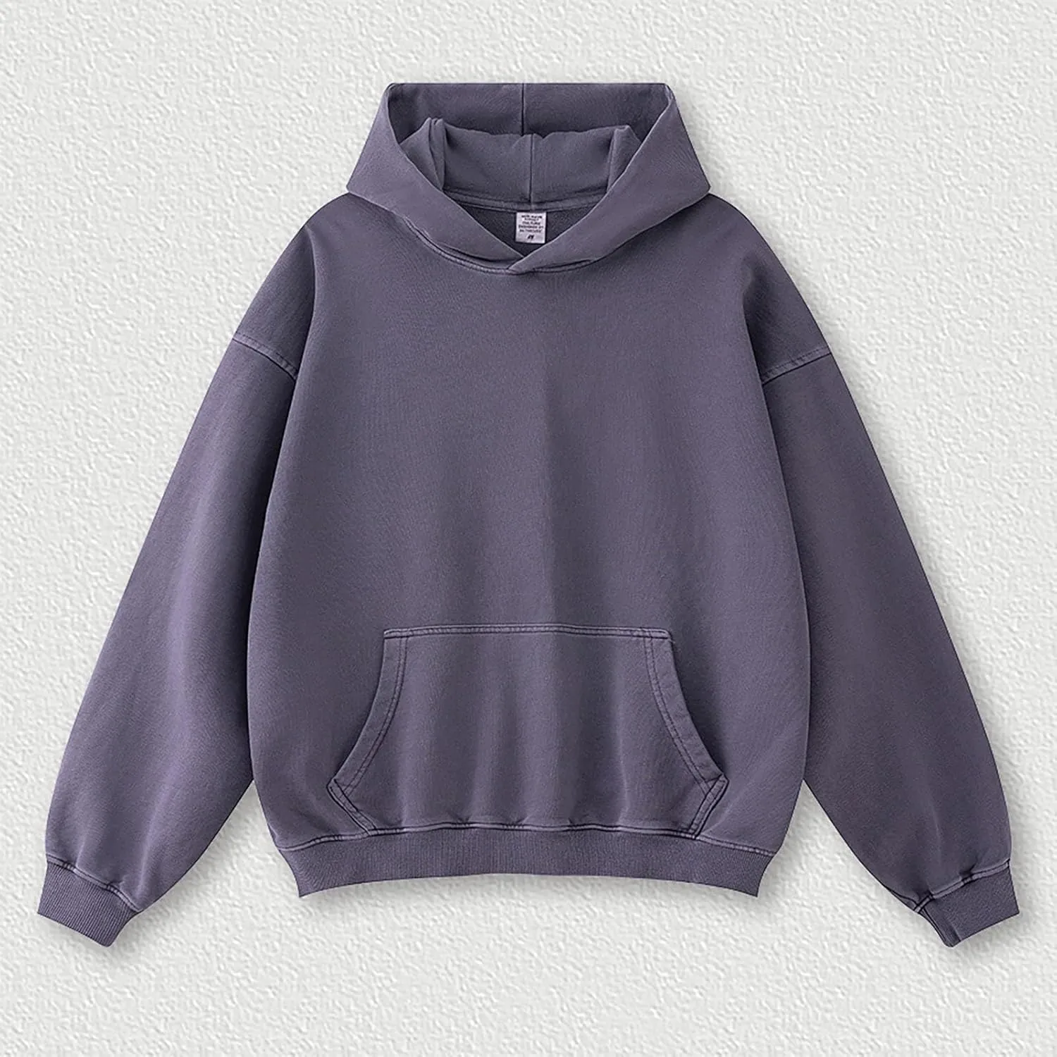 Mens Oversized Cotton Heavyweight Vintage Washed Hoodie Couples Streetwear
