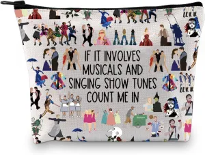 Musical Theater Gift If It Involves Musicals And Singing Count Me In Musical Makeup Bag (Involves Musicals Bag)