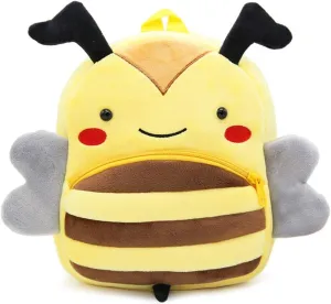 NICE CHOICE Cute Toddler Backpack Toddler Bag Plush Animal Cartoon Mini Travel Bag for Baby Girl Boy 2-6 Years(Bee)