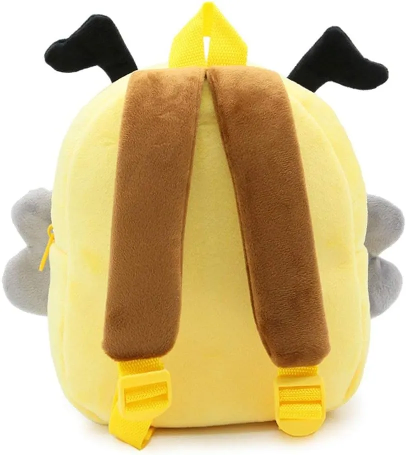 NICE CHOICE Cute Toddler Backpack Toddler Bag Plush Animal Cartoon Mini Travel Bag for Baby Girl Boy 2-6 Years(Bee)