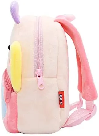 NICE CHOICE Cute Toddler Backpack Toddler Bag Plush Animal Cartoon Mini Travel Bag for Baby Girl Boy 2-6 Years(Colorful Butterfly)