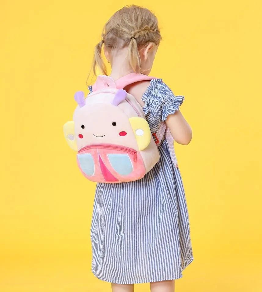 NICE CHOICE Cute Toddler Backpack Toddler Bag Plush Animal Cartoon Mini Travel Bag for Baby Girl Boy 2-6 Years(Colorful Butterfly)