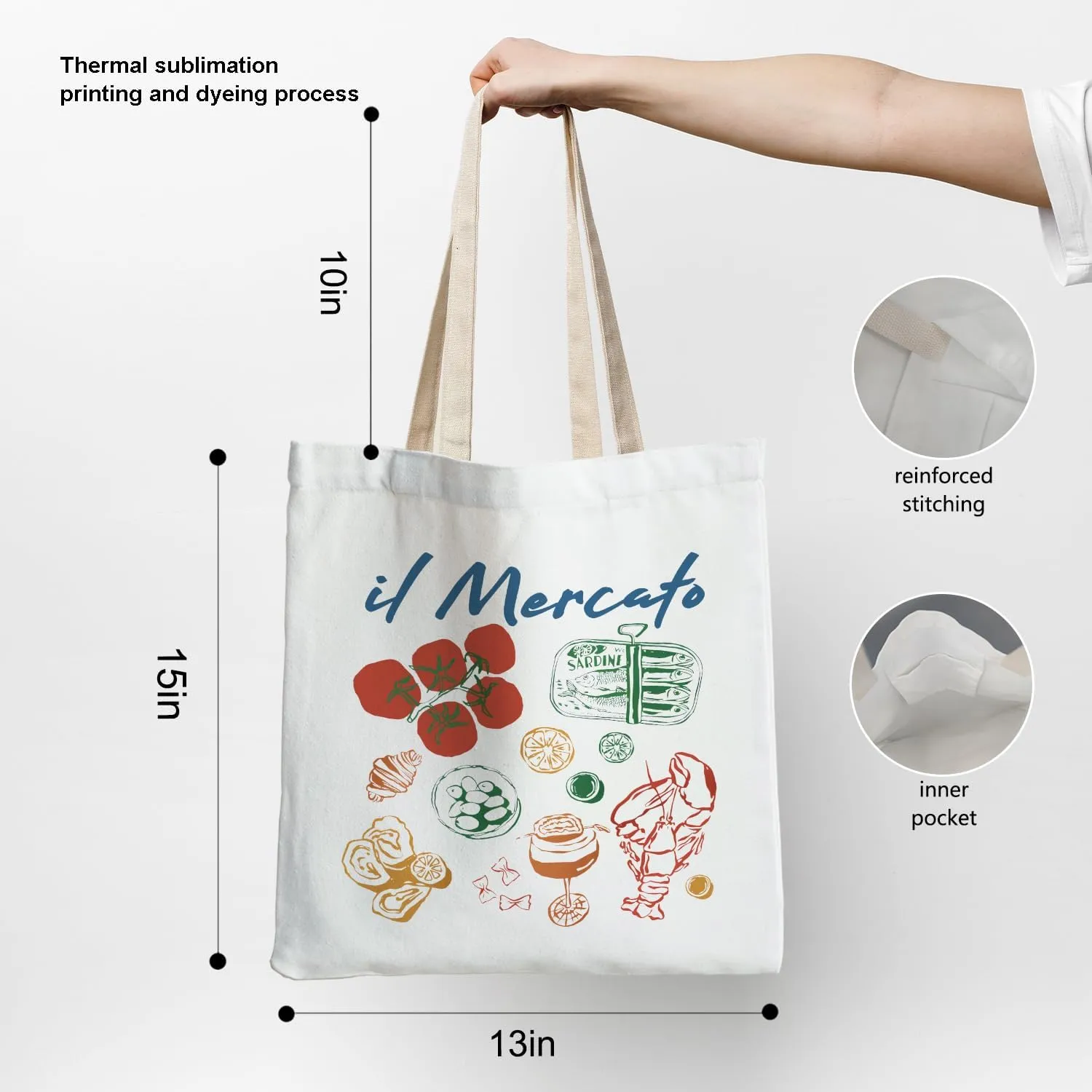 Nurse Tote Bag, Nurse Gifts Canvas Tote Bags for Women, Nurses Week Gifts, Nursing Reusable Grocery Shopping Bags