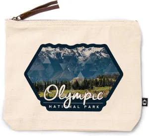 Olympic National Park, Washington, Hurricane Ridge Visitor Center, 100% Cotton Zipper Pouch, Travel Accessory, Go Bag