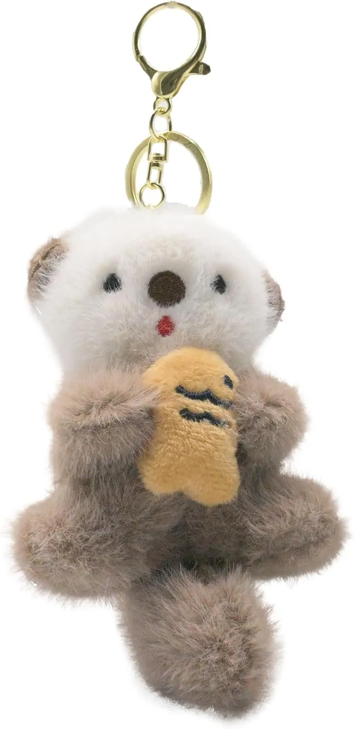 Otter Keychain Charm & Bag Charm - Adorable Keychain Ring for Bags Otter stuff - for Men Women Animal Lovers