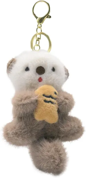 Otter Keychain Charm & Bag Charm - Adorable Keychain Ring for Bags Otter stuff - for Men Women Animal Lovers