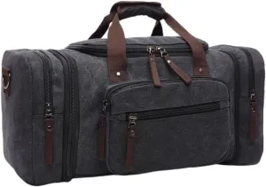 Oversized Waterproof Duffel Bag Canvas Duffle With Adjustable Shoulder Strap Carry On for Men For Overnight Trips