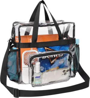 PACKISM Clear Bag 12x6x12 Stadium Approved - Clear Tote Bag for Sport Events Game Day Concert and Work