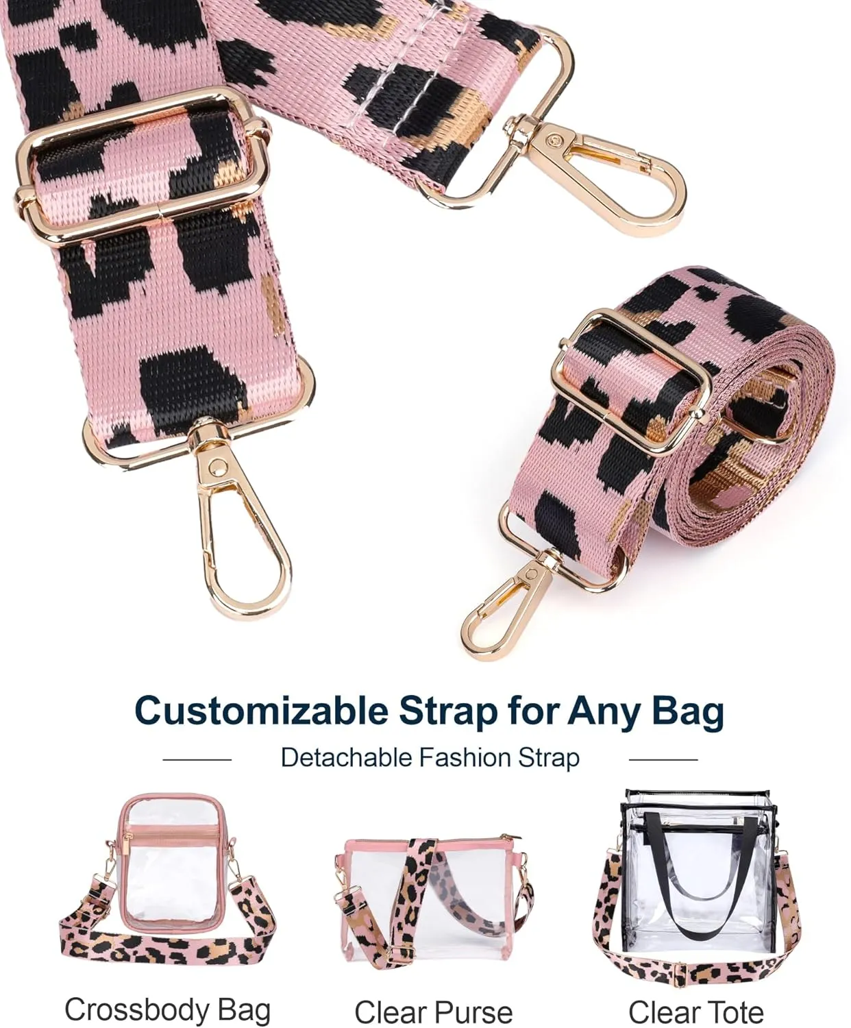 PACKISM Clear Bag for Stadium Events - Clear Sling Bag for Sport Concert, Clear Crossbody Bags for Women with Comfortable Strap