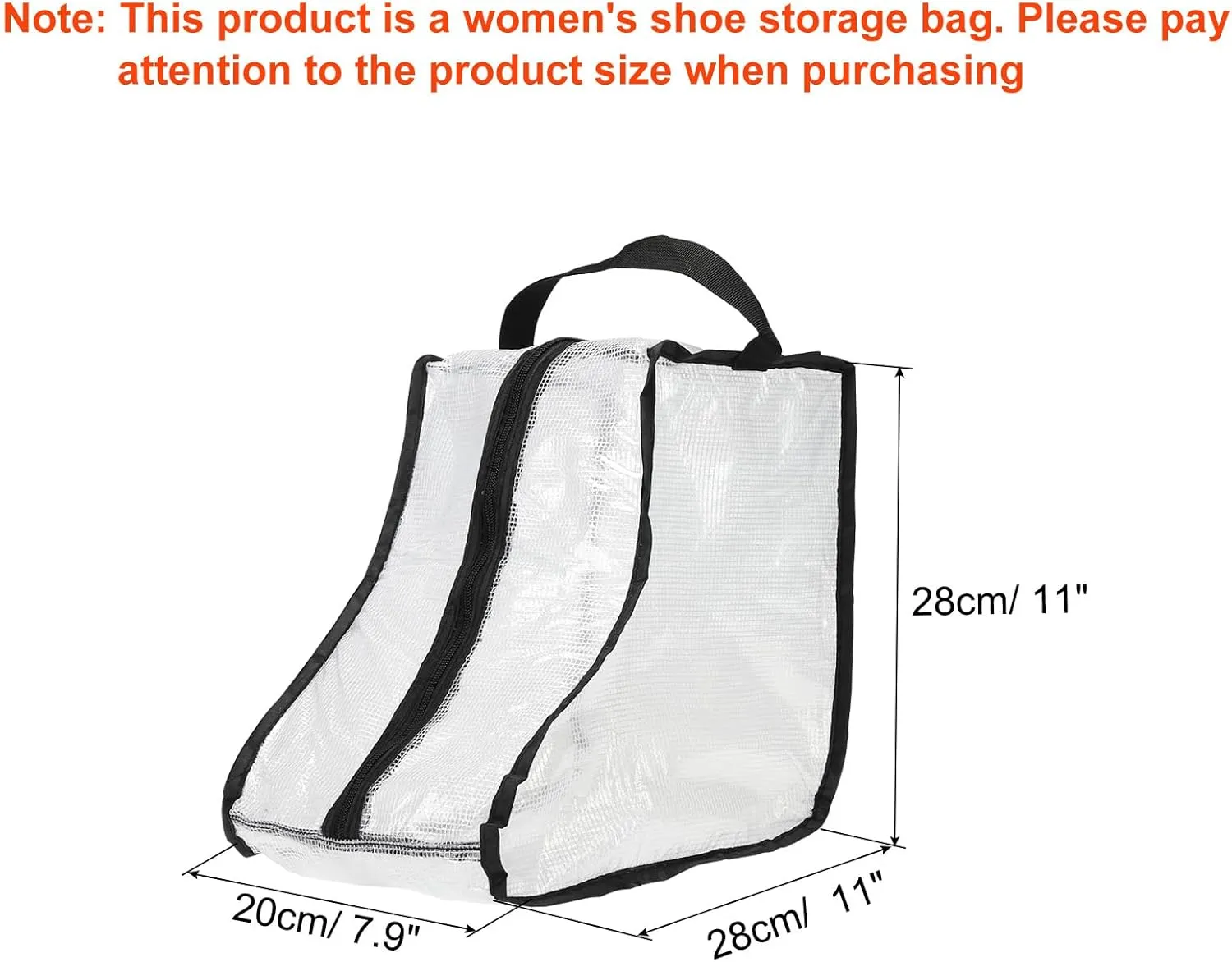 PATIKIL Boots Storage Bags, 2 Pack Waterproof Boots Protector Bag Short Boots Organizer Bags for Travel Daily Use, Black
