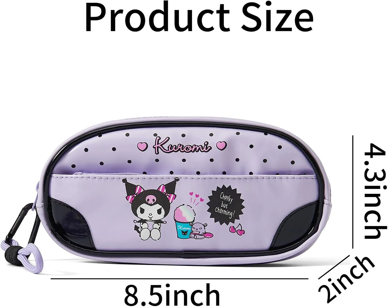 Pencil Pouch for Girls, Cute Pencil Case with Zipper, Large Capacity Clear Stationary Bag for School Teen Boys