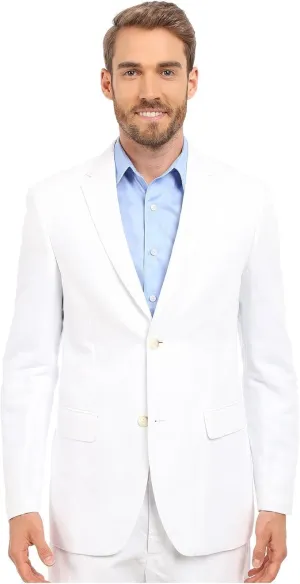 Perry Ellis Men's Regular Fit Linen-Blend Suit Jacket with Chest Pocket