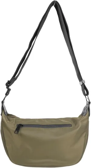 Phromis Unisex Nylon Crossbody Bag, Lightweight Shoulder Bag with Wide Cotton Strap, Minimalist Design, Travel, and Commuting