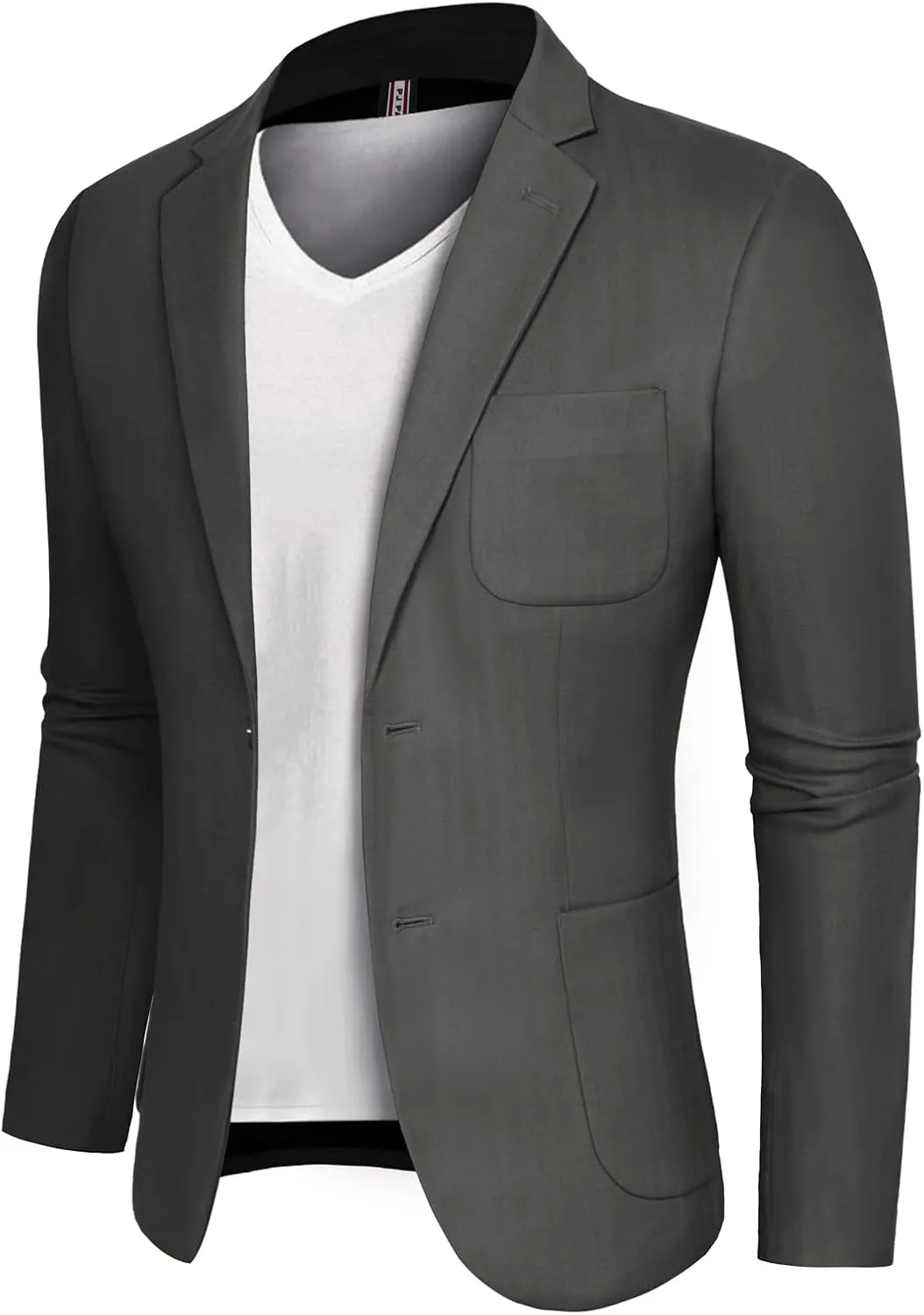 PJ PAUL JONES Men's Blazer Jacket Cotton Linen Sports Coats Regular Fit Two Buttons Herringbone Suit Jackets