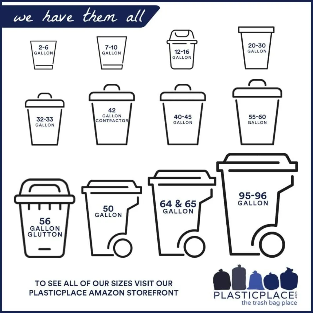 Plasticplace 8 Gallon Trash Bags - 0.7 Mil White Drawstring Garbage Can Liners - 200 Count - Leak-Resistant and Tear-Proof for Kitchen, Bathroom, Office, and Small Trash Cans