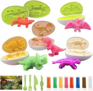 Playdough Dinosaur Egg Set for 3-6 Years Dinosaur Game Dough Mold, Playdough Accessories Dinosaur Toys for 3 4 5 6 7 8 Years Old Girls Boys (Dinosaur Egg, 1)