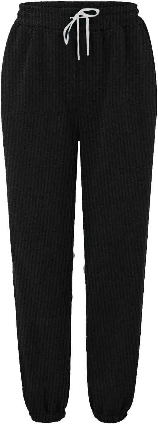 Plus Size Joggers Pants for Women Soft Lounge Sweatpants Casual Loose Comfy Pajama Drawstring Pant with Pocket