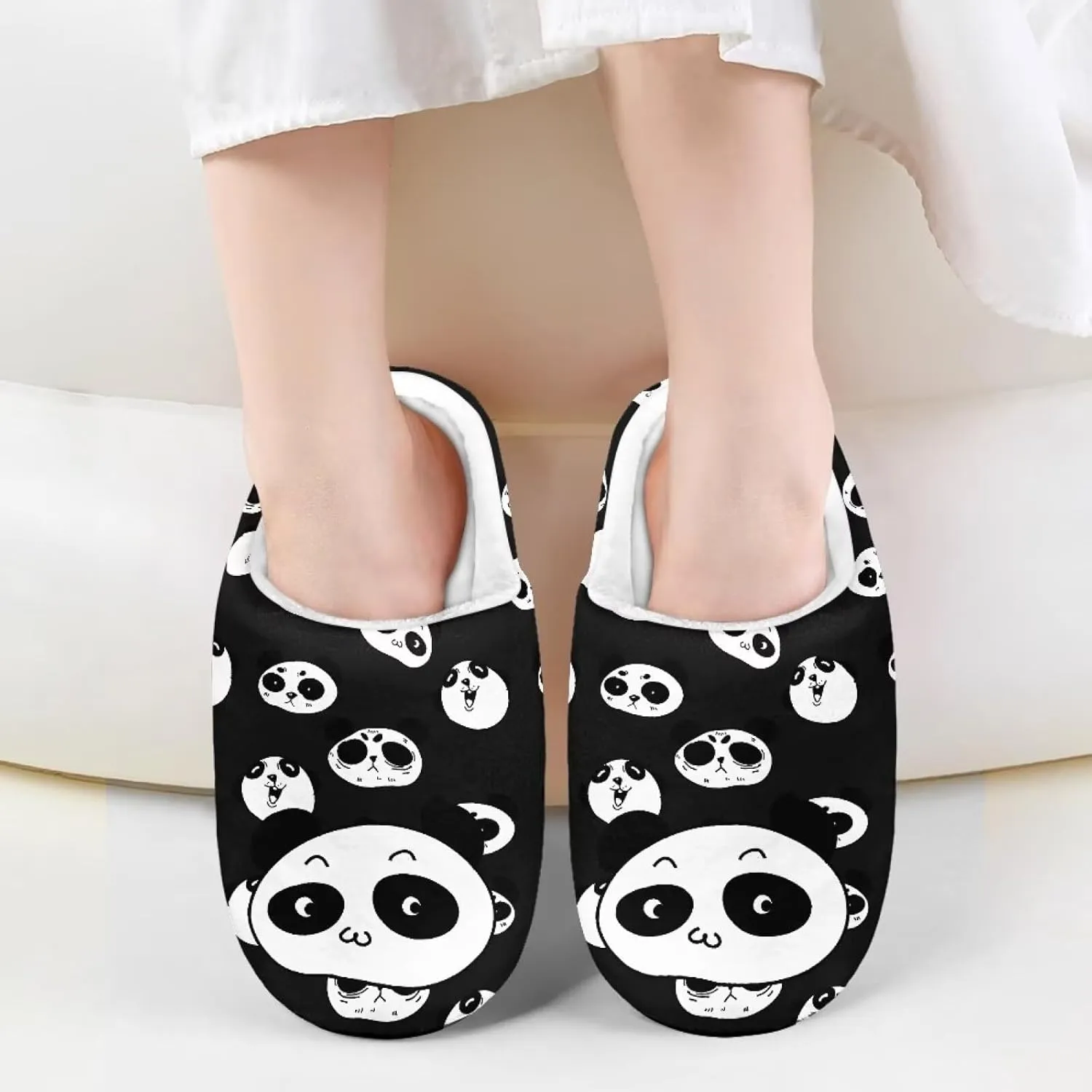 Plush Slippers for Kids Warm Bedroom Slippers Anti-slip House Shoes for Indoor Outdoor