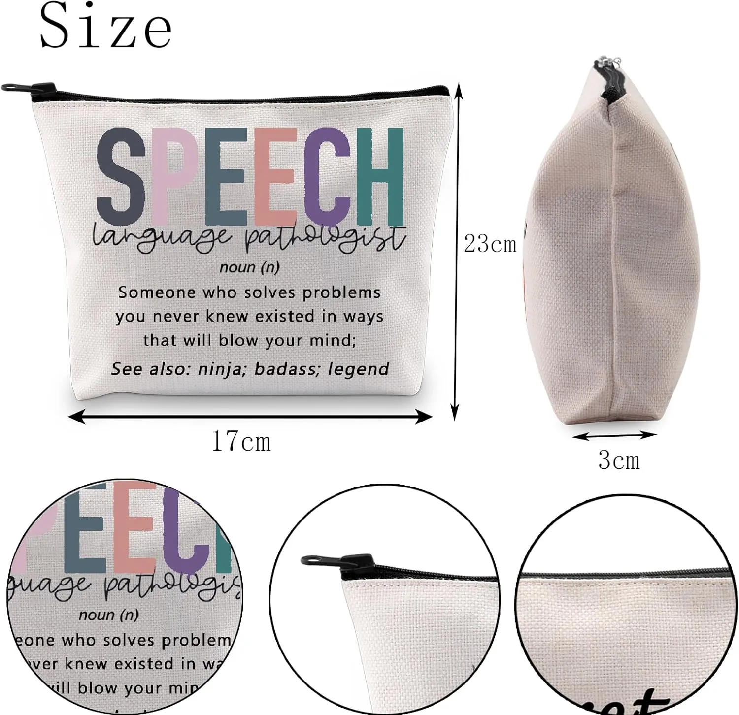 POFULL Speech Language Pathologist Gifts Speech Therapy SLP Cosmetic Bag SLP Grad Gift (Speech Language Pathologist Cosmetic Bag)