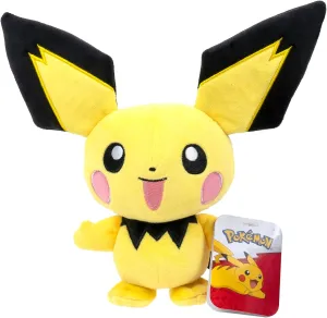 Pokemon 8" Pichu Plush - Officially Licensed - Pikachu Evolution Figure - Authentic Soft Stuffed Animal Toy - Gift for Kids, Boys, Girls - 2 