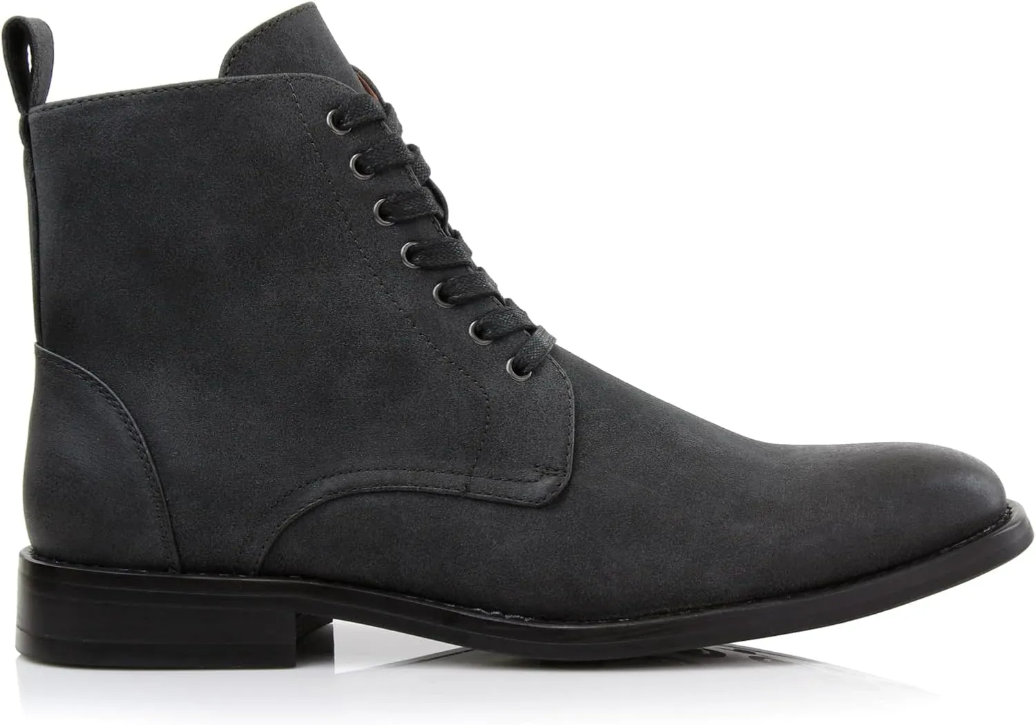 Polar Fox Brooke MPX806061 Grey Woolen and Leather Lace-up Fashion Chukka Boots with Zipper Closure