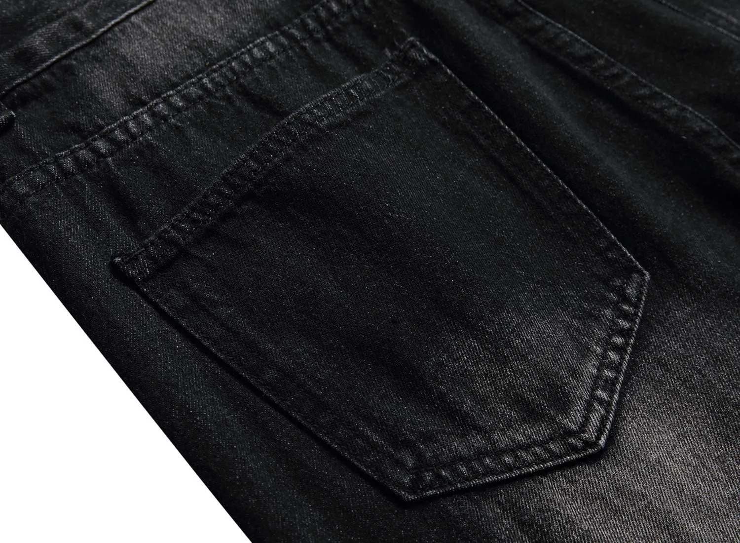 QIMYUM Mens Ripped Jeans, Distressed Destroyed Slim Fit Straight Leg Denim Pants